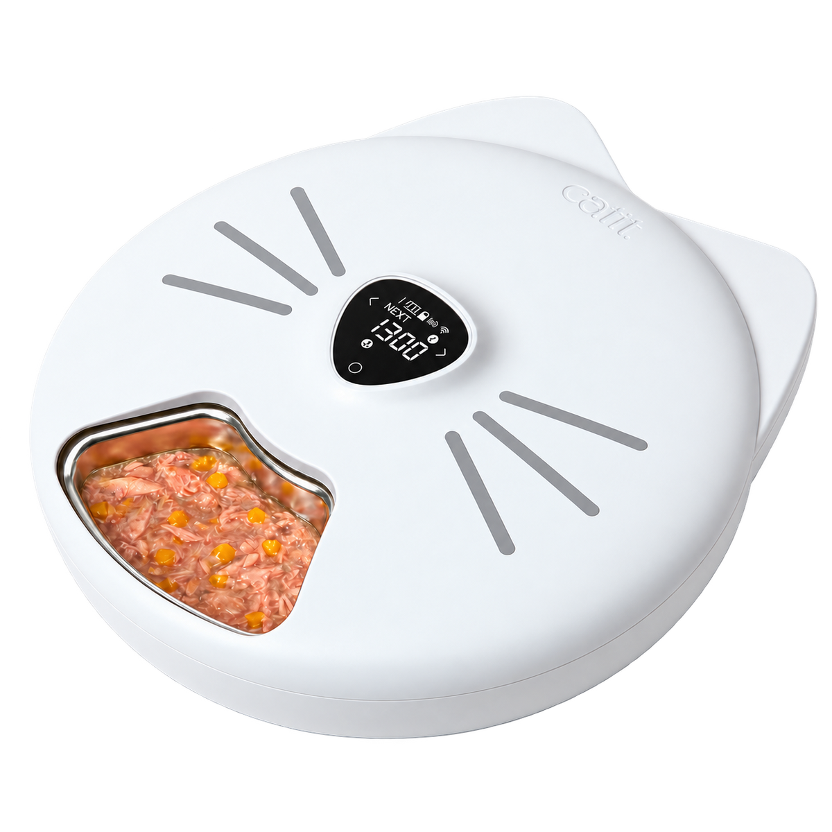 Imagen de catálogo de Catit PIXI 6 Raciones Inox — comedero programable por app sobre fondo transparente