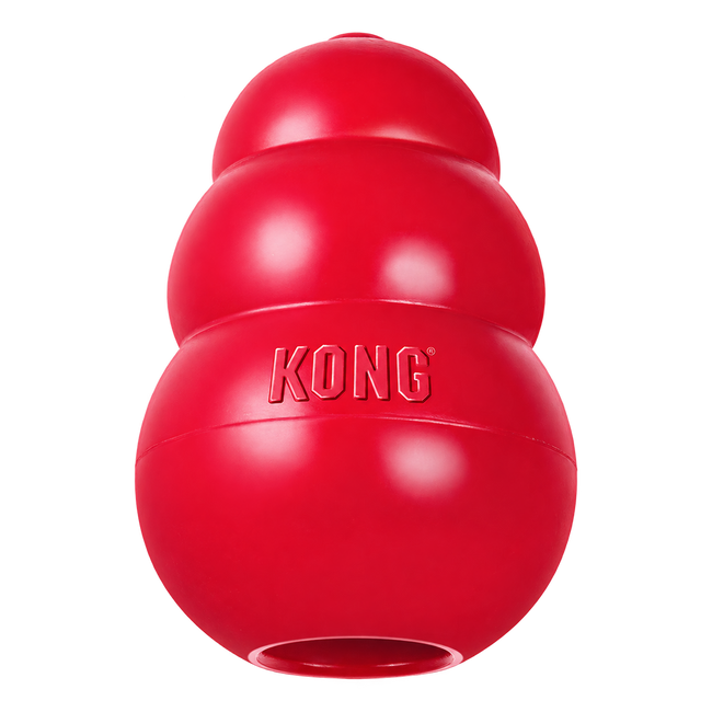 KONG Classic — juguete rellenable de caucho rojo, talla M